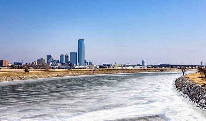 Frozen Oklahoma River